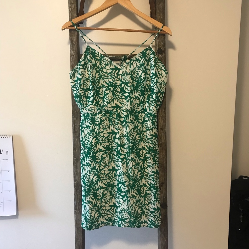 Lulu’s Green/White Floral Mini Dress